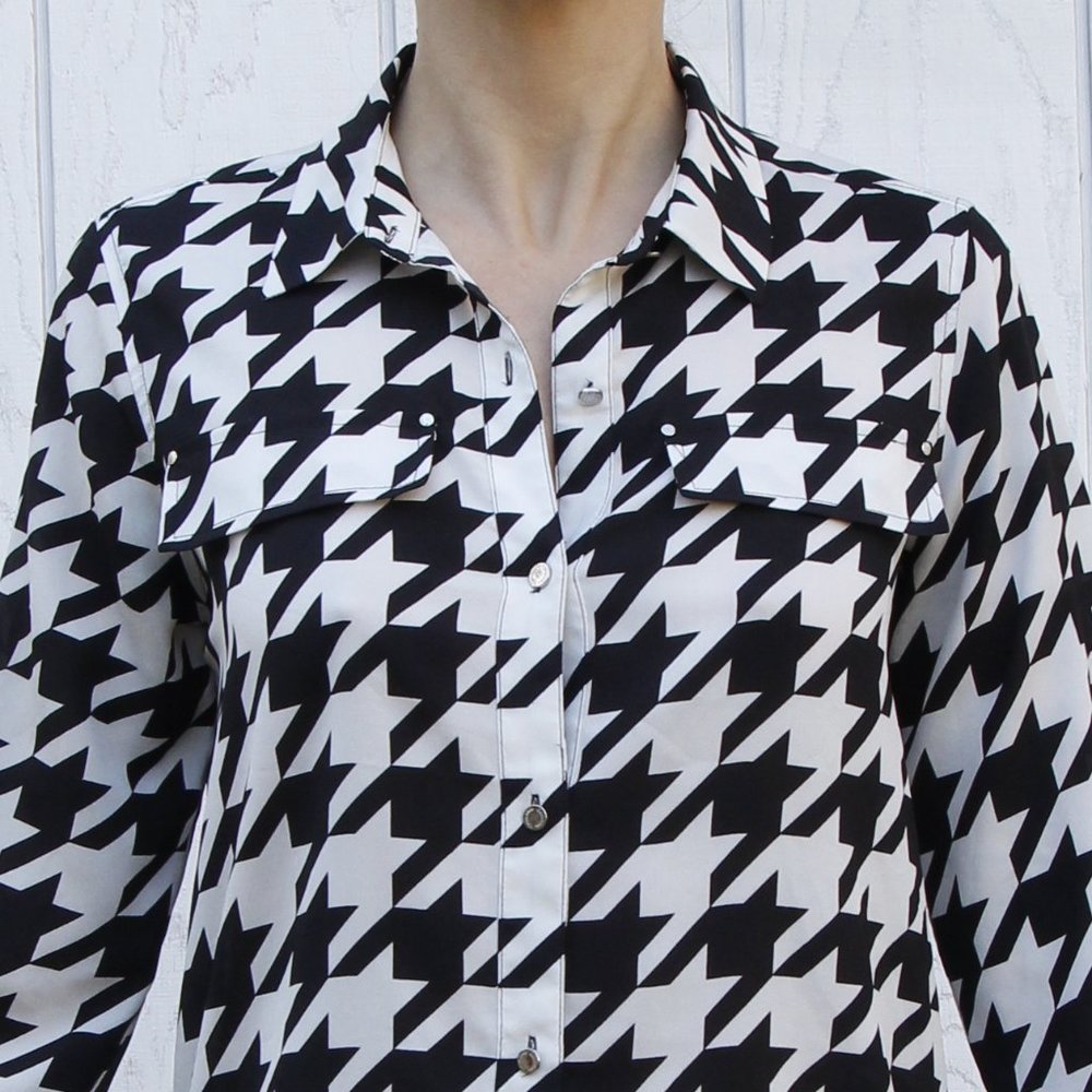 Vintage Calvin Klein Houndstooth Top - Picture 7 of 15